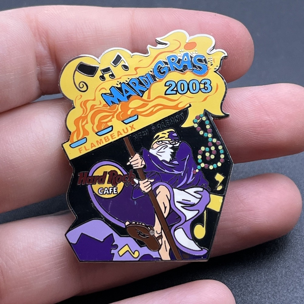 Hard‎ Rock Cafe Mardi Gras 2003 New Orleans Louisiana Lapel Hat Pin